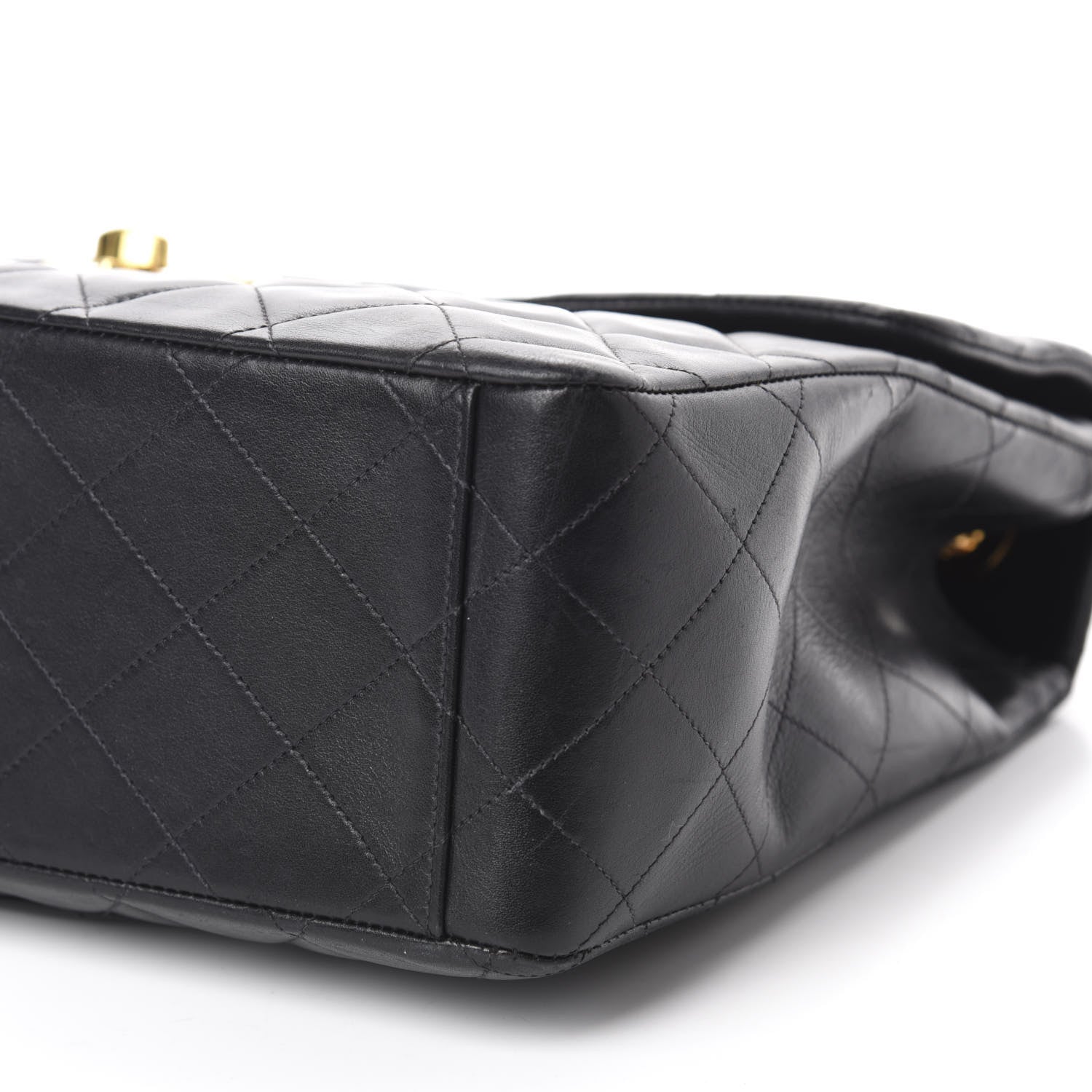 Chanel Lambskin Quilted XL Jumbo Single Flap Black 7 of 15