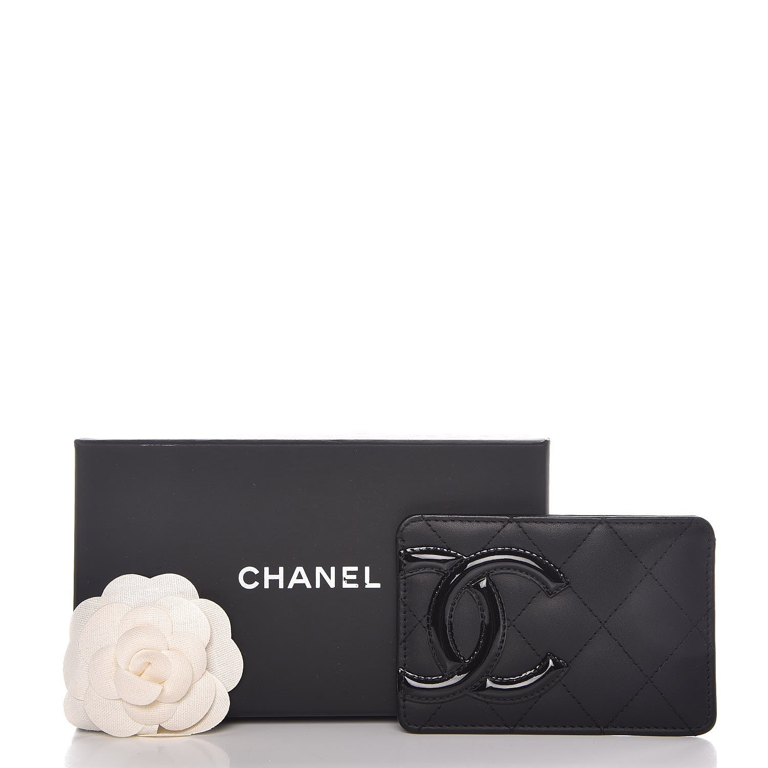 Chanel Calfskin Quilted Cambon Card Holder Black 8 of 8