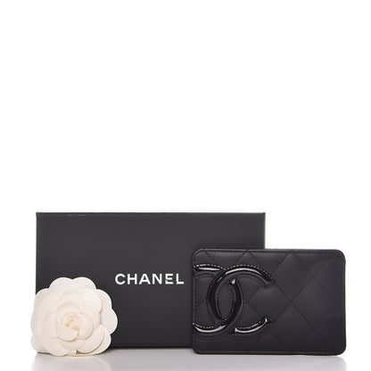 Chanel Calfskin Quilted Cambon Card Holder Black 8 of 8