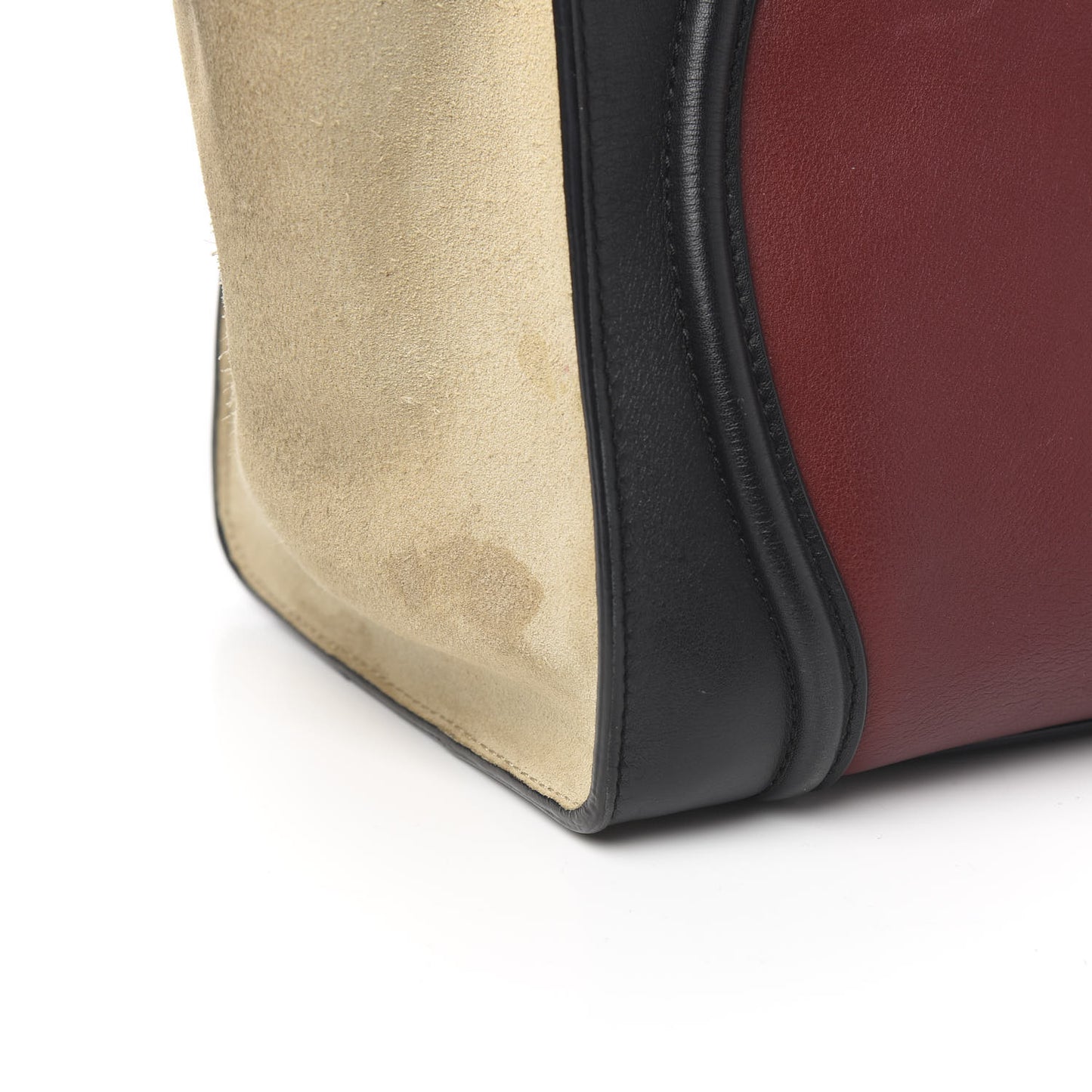 Smooth Calfskin Suede Mini Tri-Color Luggage Rust