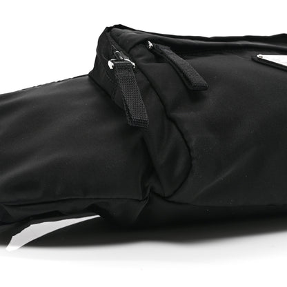 Prada Tessuto Nylon Double Pocket Belt Bag Black 8 of 9