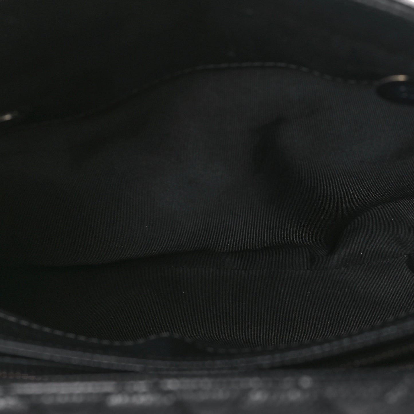 Caviar Quilted City Shopping Tote Black