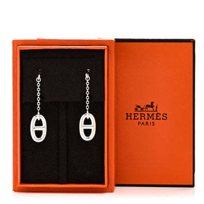 Hermes Sterling Silver Farandole Drop Earrings 5 of 5