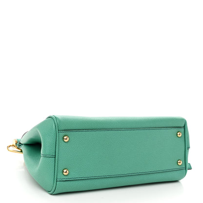 Dolce & Gabbana DOLCE &amp; GABBANA Dauphine Calfskin Medium Miss Sicily Satchel Verde Muschio 4 of 9