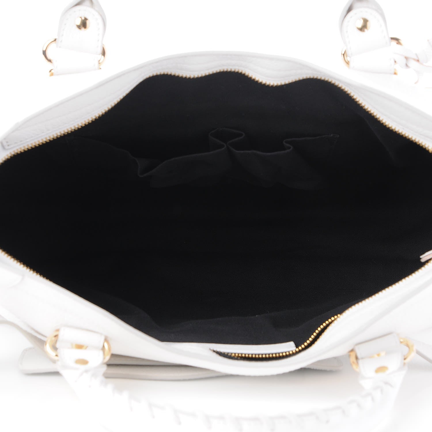 Balenciaga Chevre Gold Metallic Edge Hardware City White 6 of 8