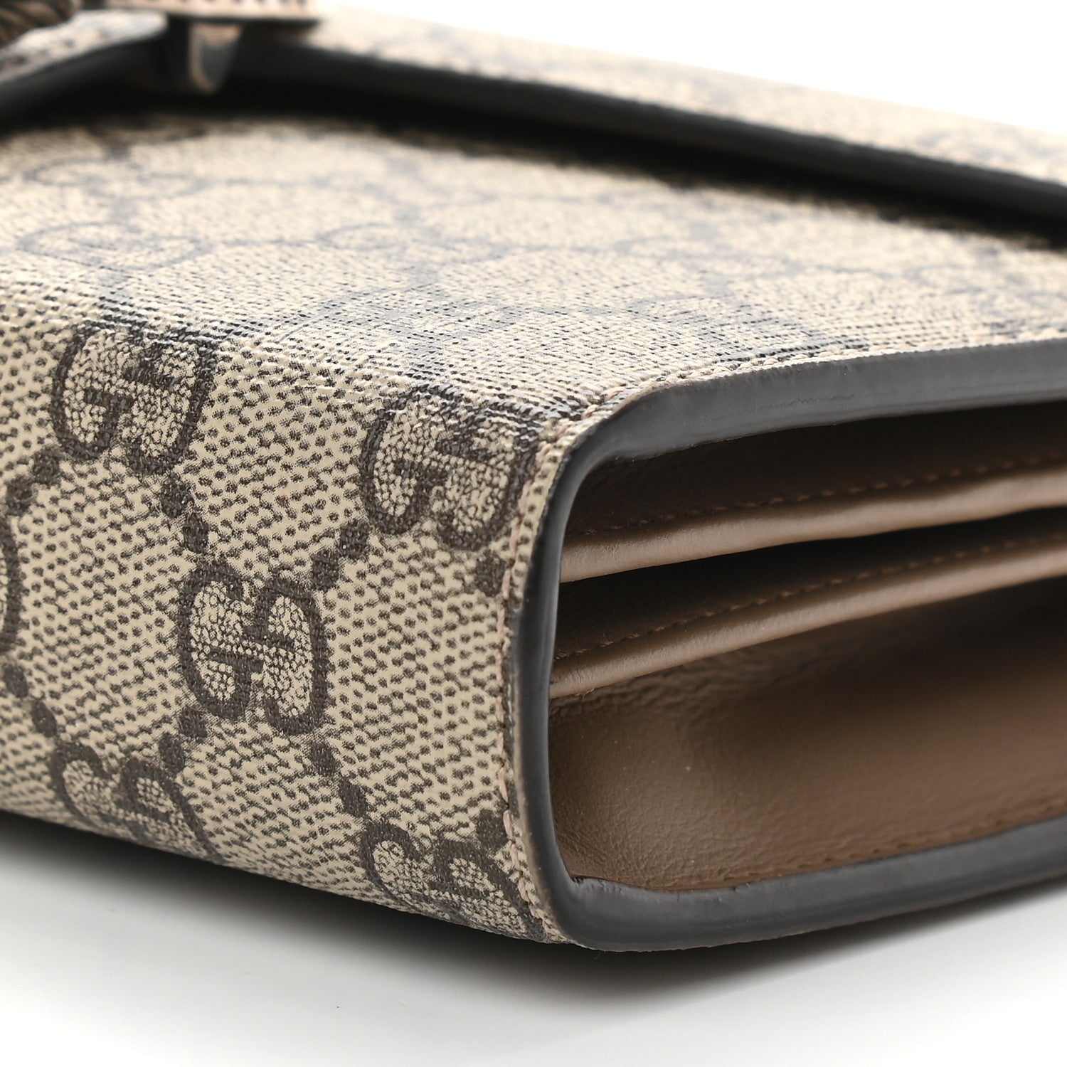 Gucci GG Supreme Monogram Mini Dionysus Chain Wallet Beige Taupe 8 of 8