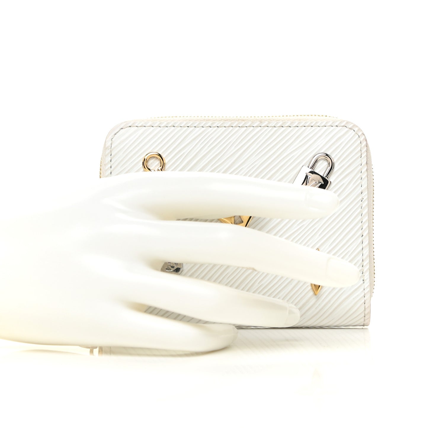 Epi Love Lock Zippy Coin Purse White
