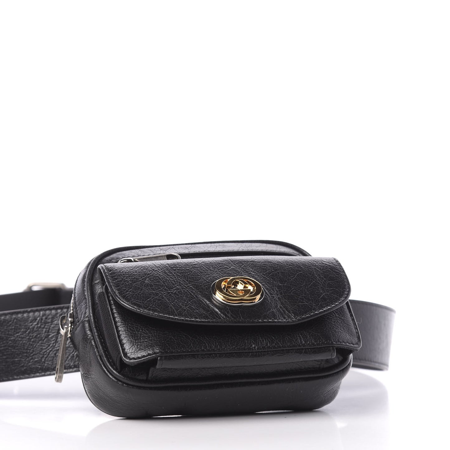 Fluffy Calfskin Mini Morpheus Belt Bag 90 36 Black
