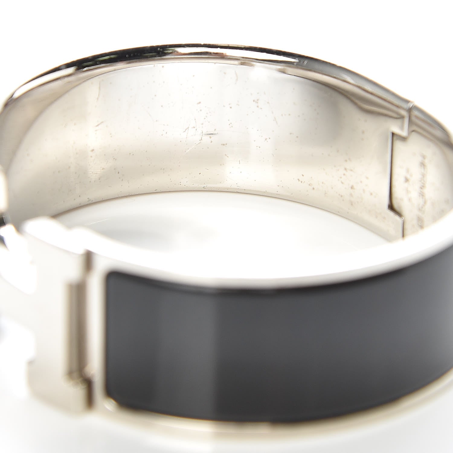 Hermes Enamel Wide Clic Clac H Bracelet PM Black 6 of 9