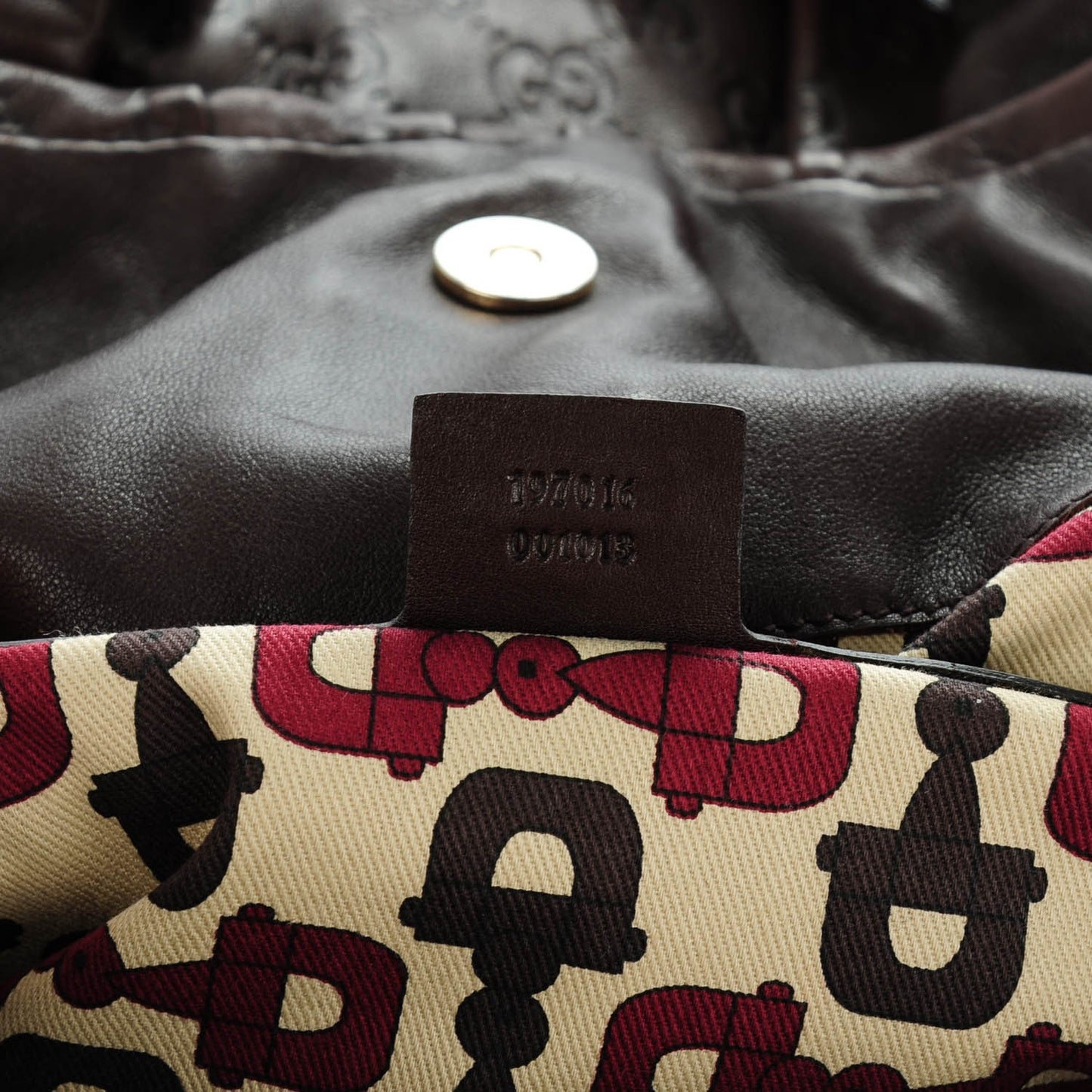 Guccissima Medium Hysteria Top Handle Bag Chocolate