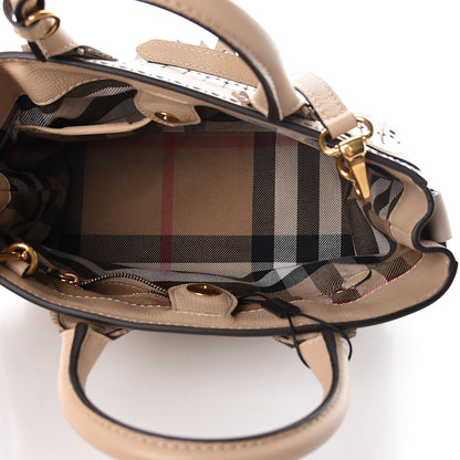 Burberry Calfskin Broguing Small Banner Tote Chino Multicolor 5 of 17