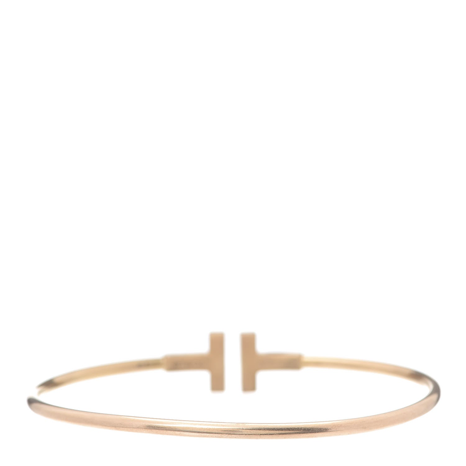 Tiffany 18K Rose Gold Mother of Pearl T Wire Bracelet 3 of 5