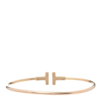 Tiffany 18K Rose Gold Mother of Pearl T Wire Bracelet 3 of 5