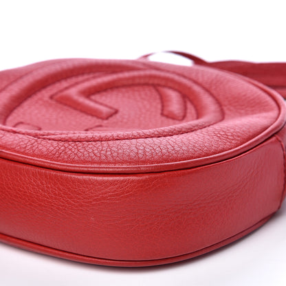 Gucci Pebbled Calfskin Mini Soho Chain Bag Tabasco Red 7 of 13