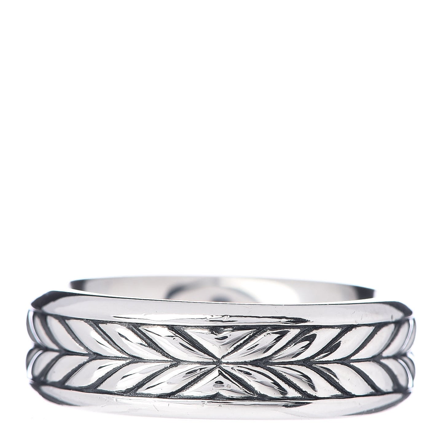 Sterling Silver Black Onyx Mens Chevron Band Ring 62 10