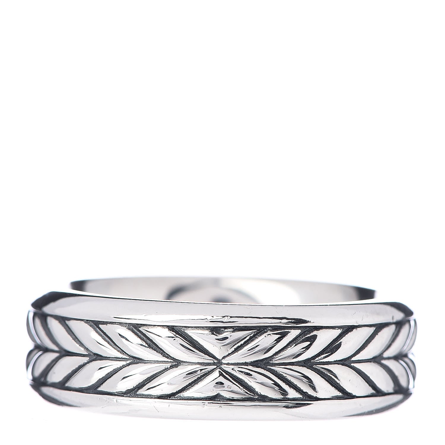 David Yurman Sterling Silver Black Onyx Mens Chevron Band Ring 62 10 3 of 6