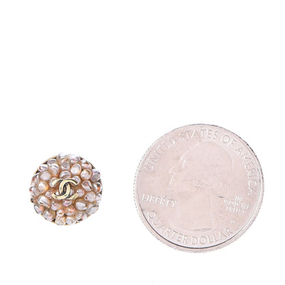 Chanel Poured Glass CC Earrings Gold 2 of 4