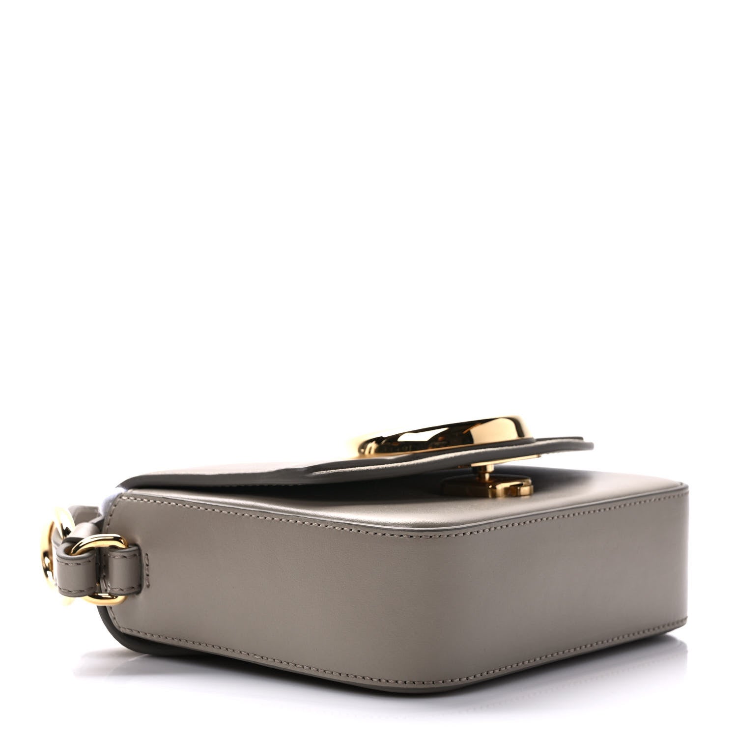 Chloe Shiny Calfskin Suede Mini C Double Carry Motty Grey 4 of 9