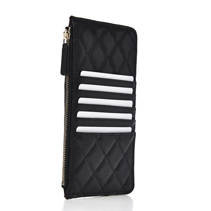 Chanel Caviar Quilted Classic Flat Wallet Pouch Black 3 of 8