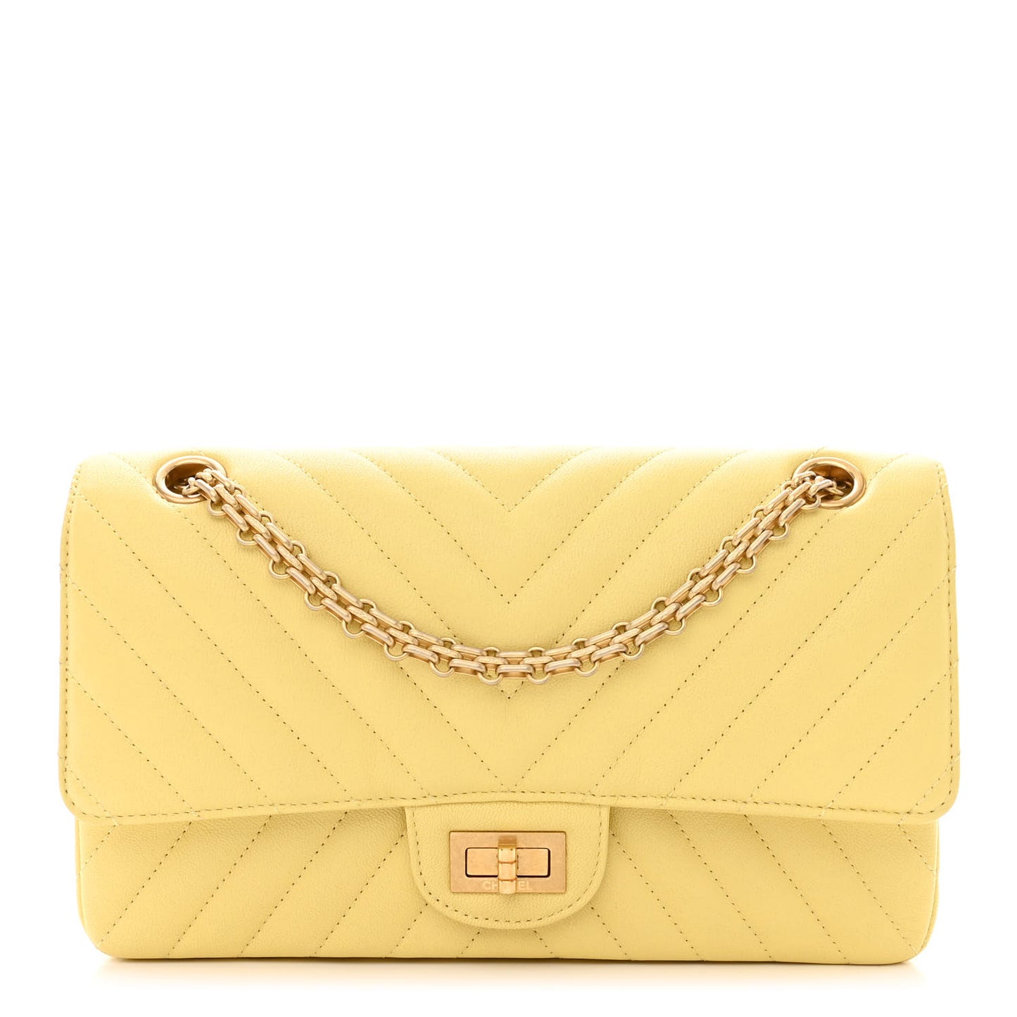 Sheepskin Chevron Quilted 2.55 Reissue 225 Flap Yellow