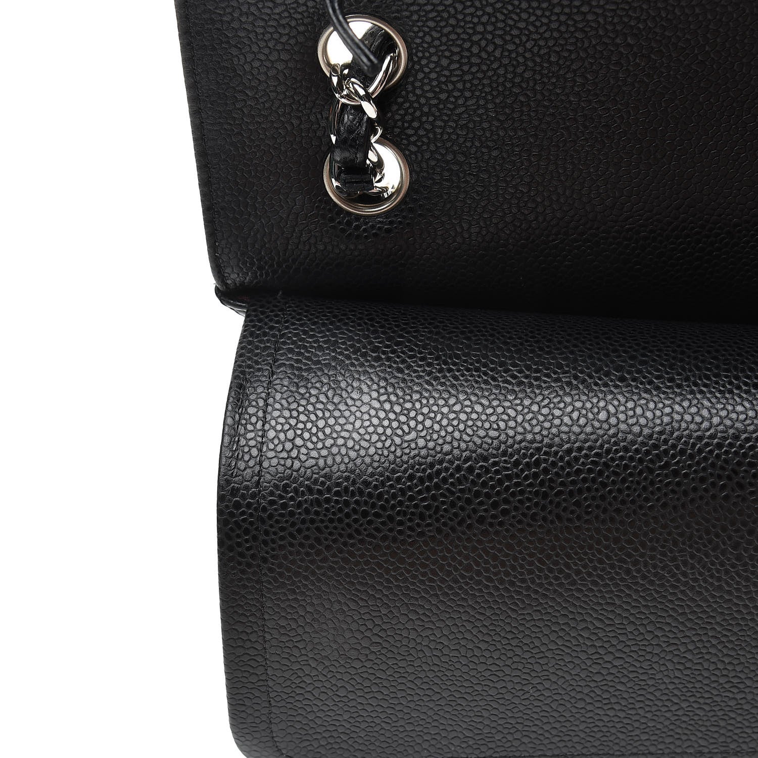 Chanel Caviar Quilted Jumbo Double Flap Black 11 of 12