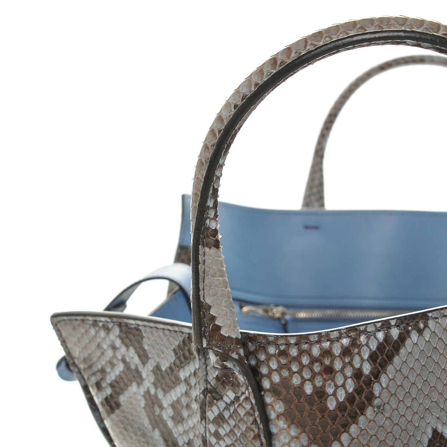 Python Medium Jackie Top Handle Bag Aquamarine