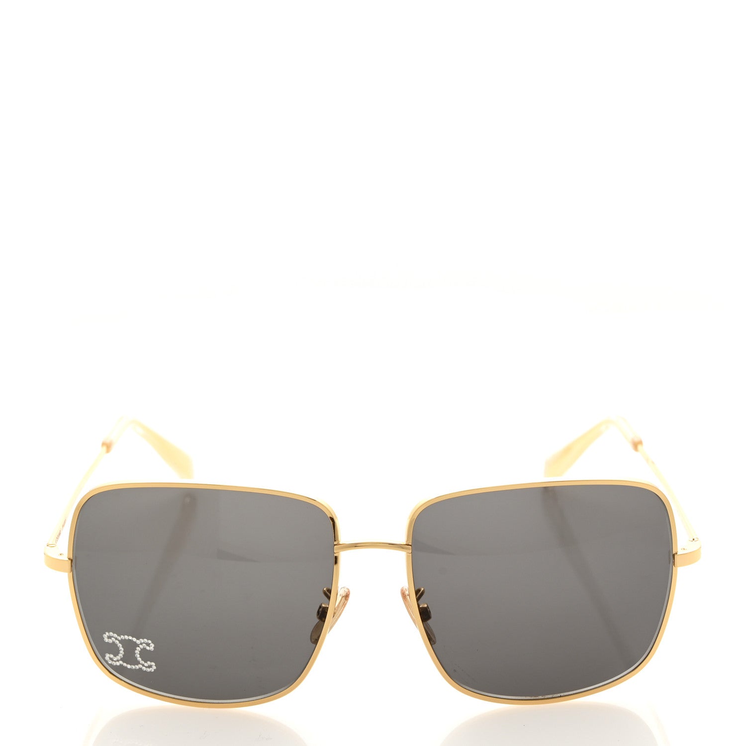 Celine Metal Rhinestone Sunglasses CL40284U Gold 2 of 8