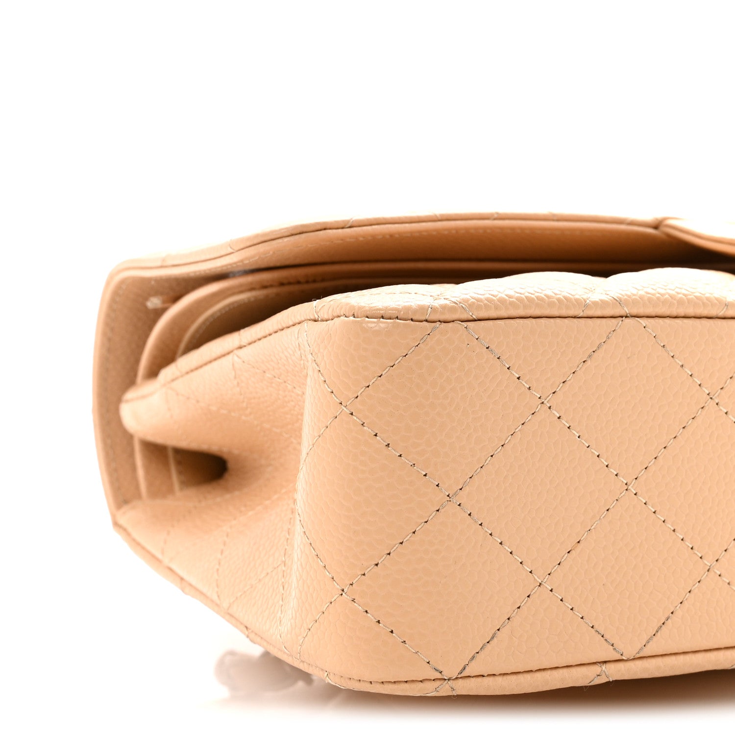 Chanel Caviar Quilted Medium Double Flap Beige 9 of 11