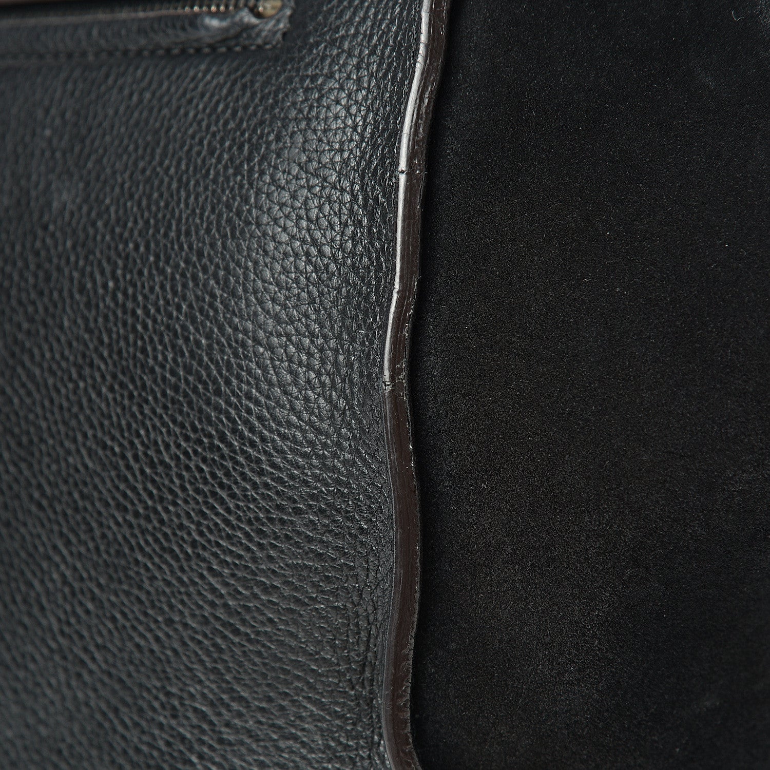 Celine Drummed Calfskin Suede Medium Trapeze Black 18 of 18