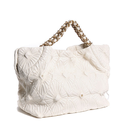 Chanel Lambskin Quilted Large Ca D'Oro Tote Ivory 3 of 7