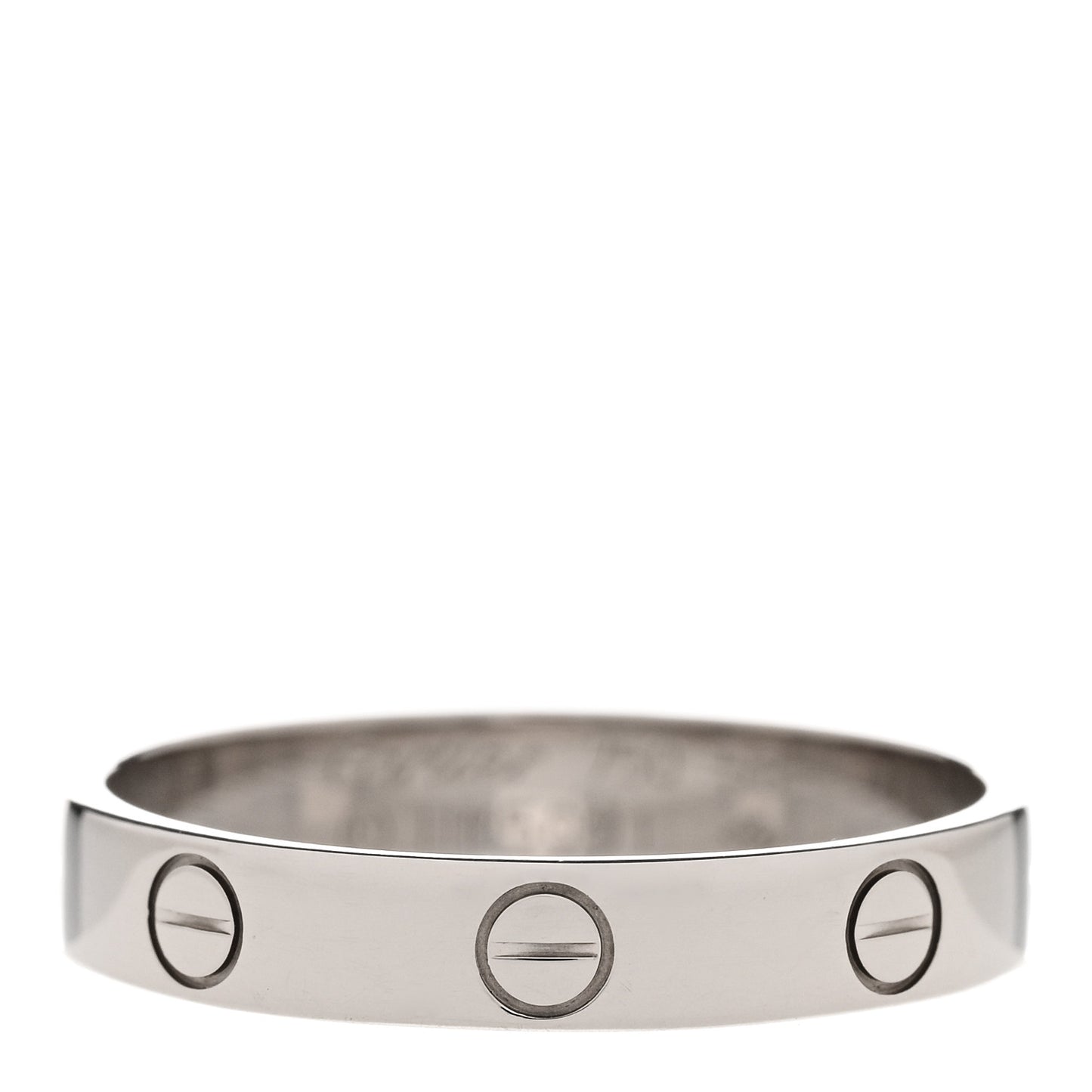 18K White Gold 3.6mm LOVE Wedding Band Ring 58 8.5