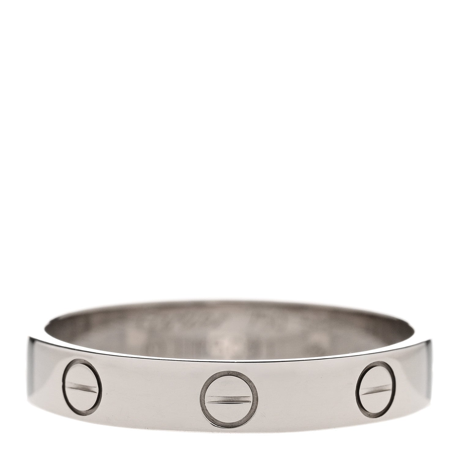 Cartier 18K White Gold 3.6mm LOVE Wedding Band Ring 58 8.5 1 of 5