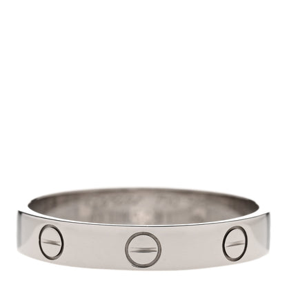 Cartier 18K White Gold 3.6mm LOVE Wedding Band Ring 58 8.5 1 of 5