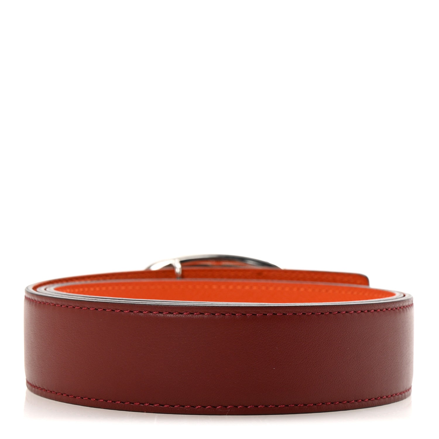 Hermes Swift Epsom 32mm Chaine D'Ancre Belt 90 36 Orange Rouge H