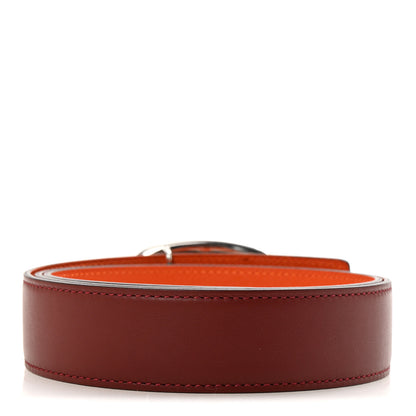 Hermes Swift Epsom 32mm Chaine D'Ancre Belt 90 36 Orange Rouge H 2 of 6