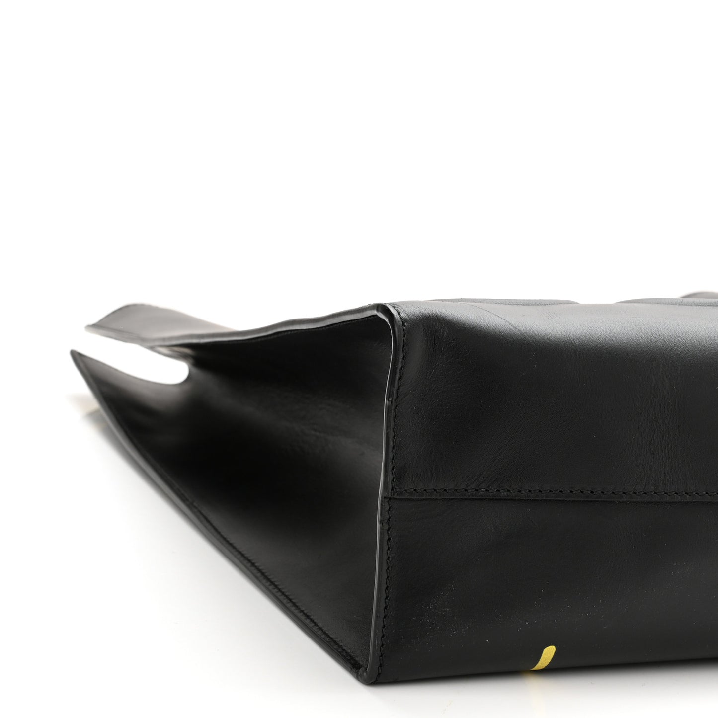 Calfskin GucciGhost Real Medium XL Tote Black Yellow