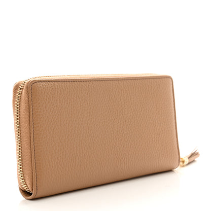 Gucci Pebbled Calfskin Soho Zip Around Wallet Camelia 3 of 8