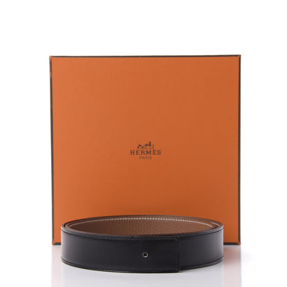 Hermes Box Togo 32mm Belt Strap 85 Black Gold 6 of 6