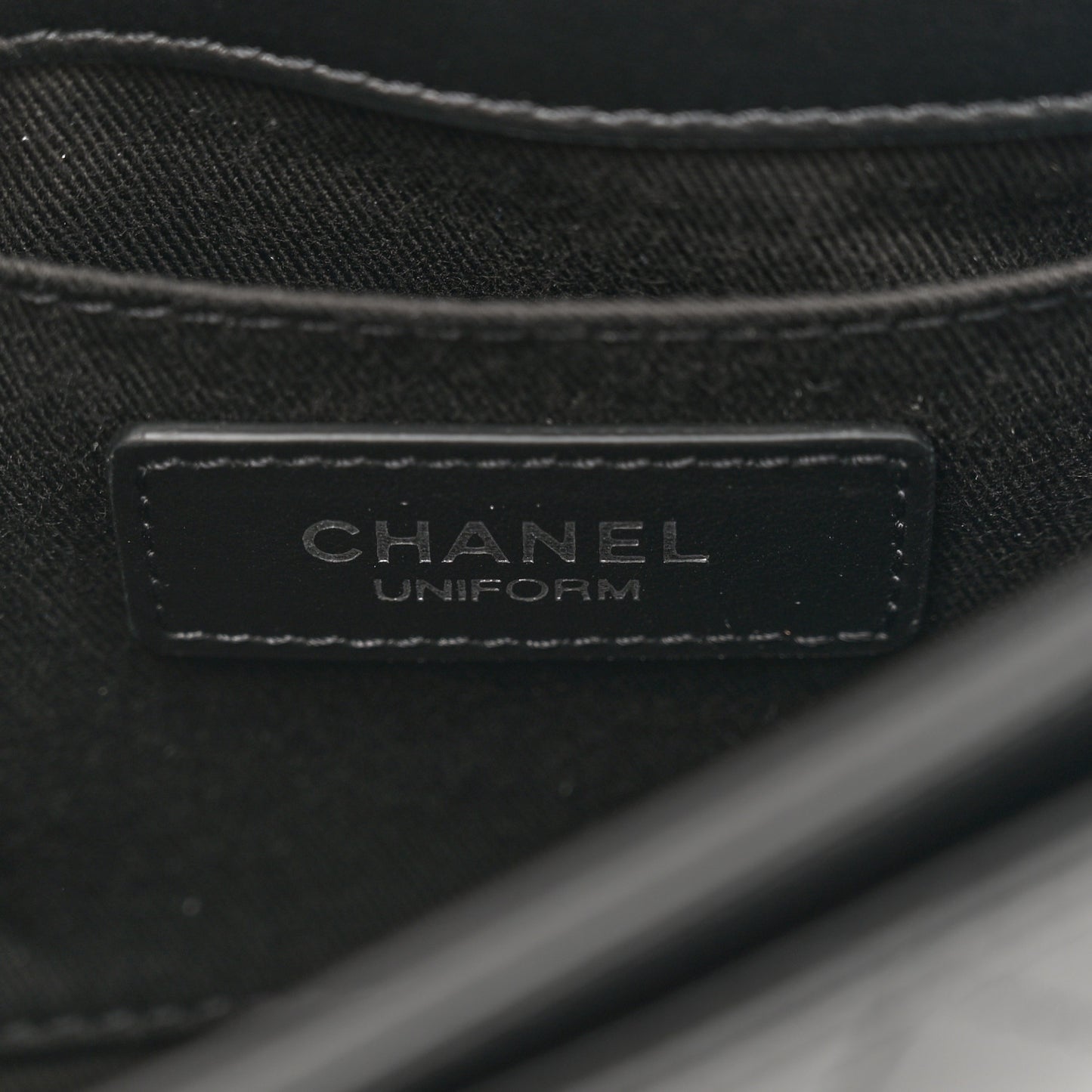 Calfskin Quilted CC Uniform Flap Belt Bag Black