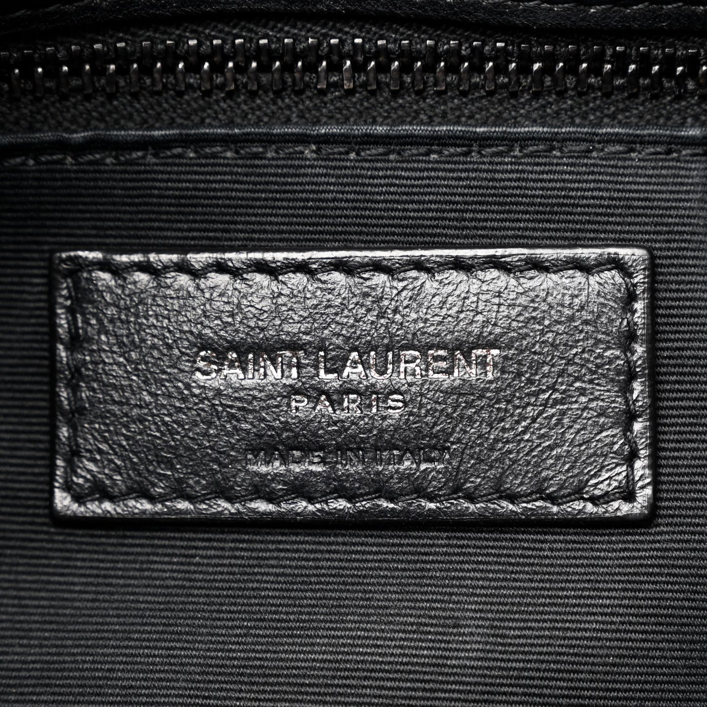 Lambskin Quilted Monogram Monochrome Small Loulou Puffer Chain Satchel Black