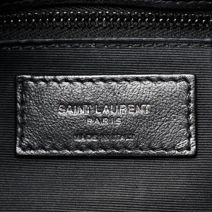 Saint Laurent Lambskin Quilted Monogram Monochrome Small Loulou Puffer Chain Satchel Black 6 of 10