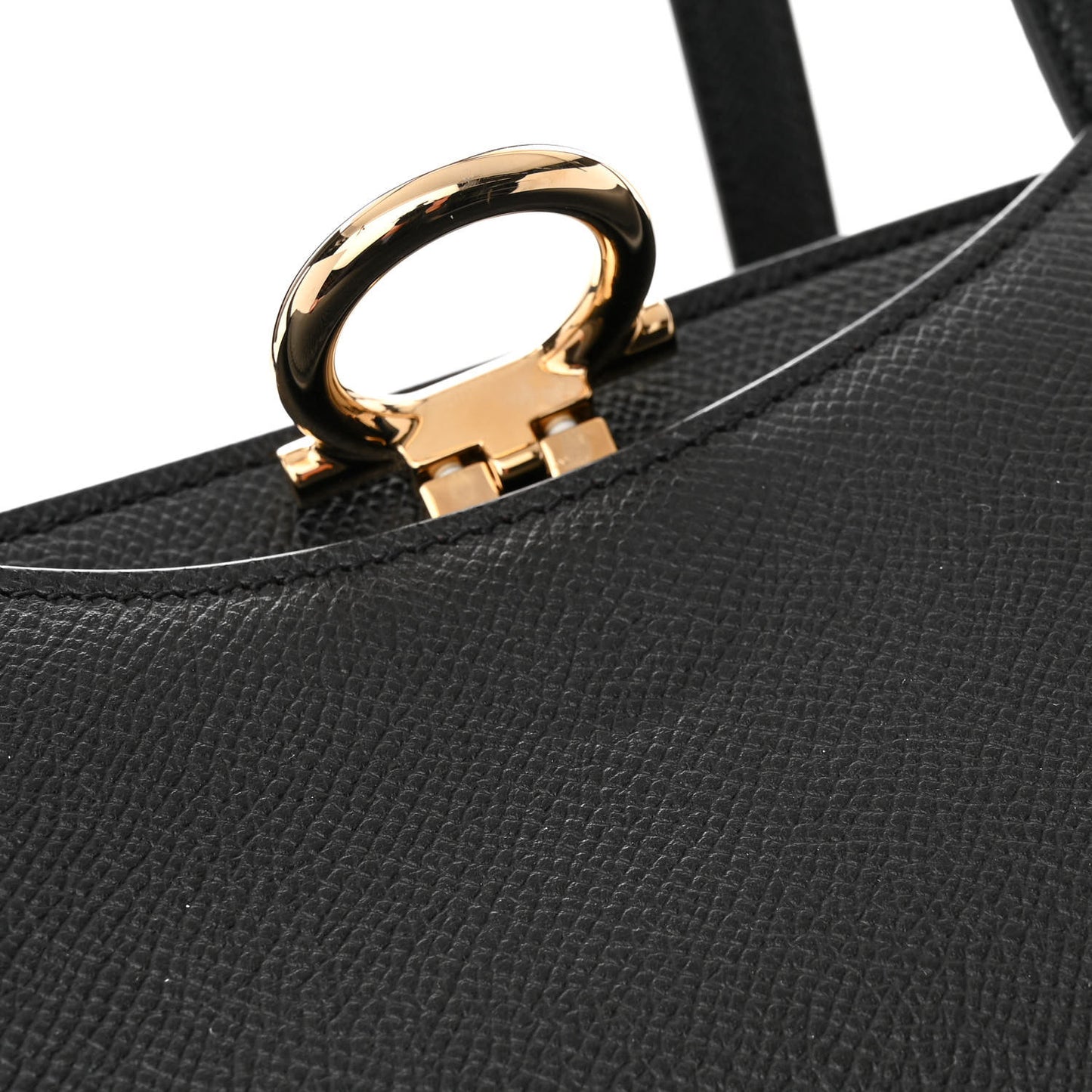 Grainy Calfskin Gemini Tote Black