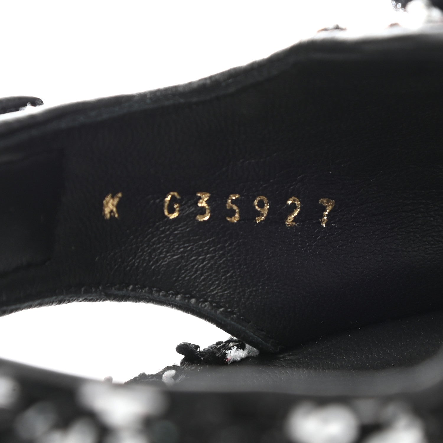 Chanel Tweed Lambskin Dad Sandals 38 Black White 8 of 9