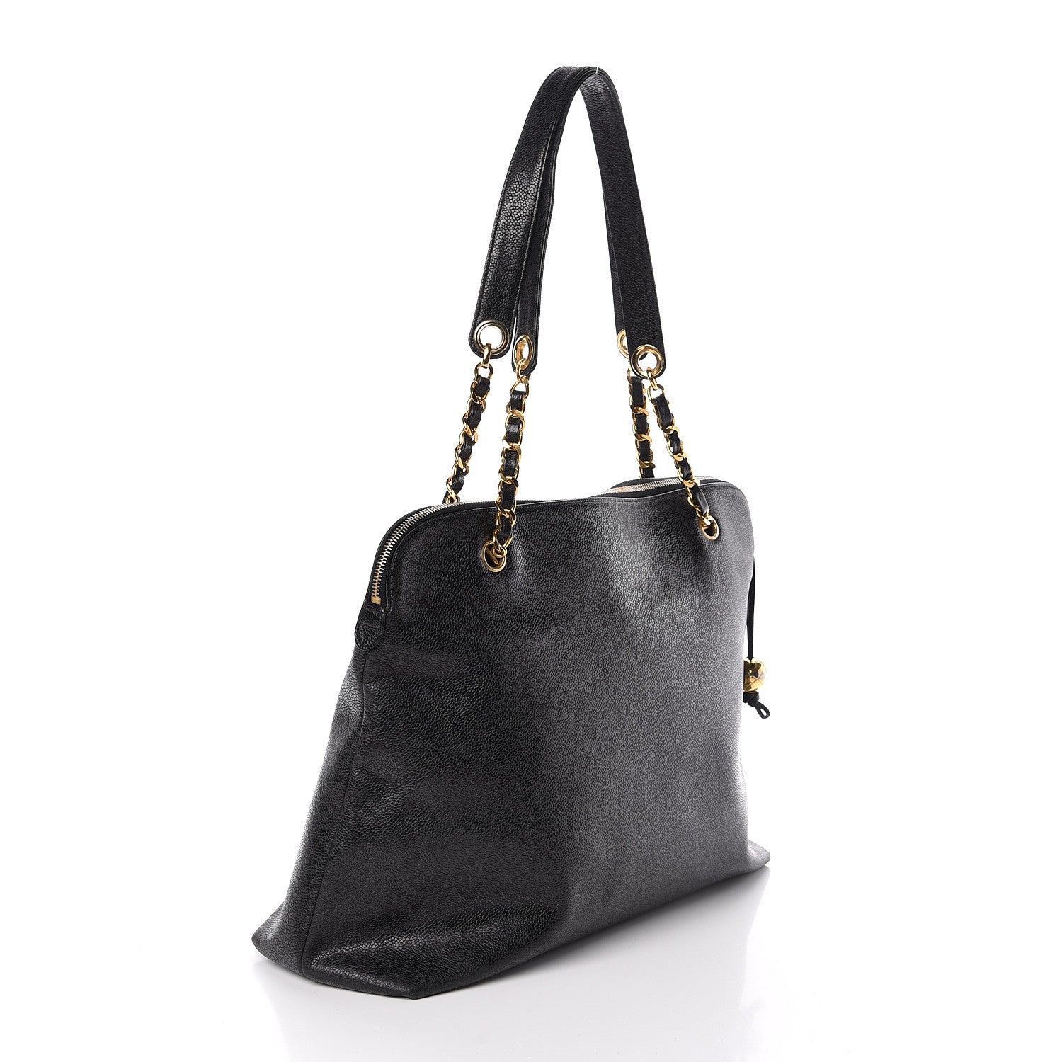 Chanel Caviar Large CC Shoulder Bag Black 3 of 12