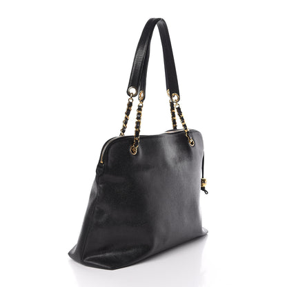 Chanel Caviar Large CC Shoulder Bag Black 3 of 12