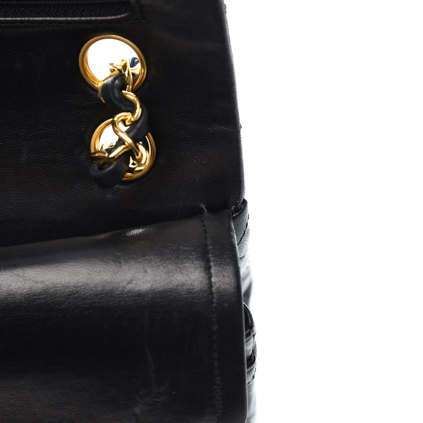 Lambskin Quilted Small Double Flap Black