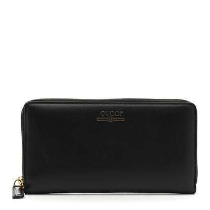 Gucci Plutone Calfskin Logo Zip Around Wallet Black 1 of 8