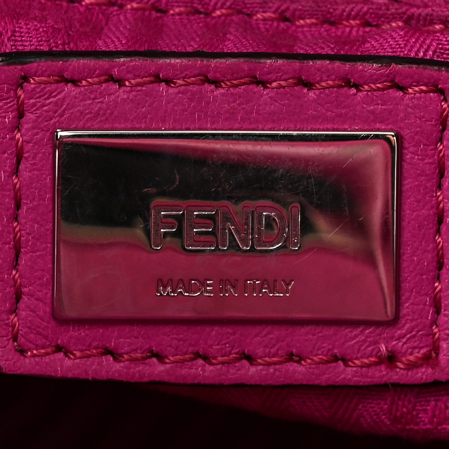 Fendi Vitello Elite Petite 2Jours Tote Magenta 6 of 11