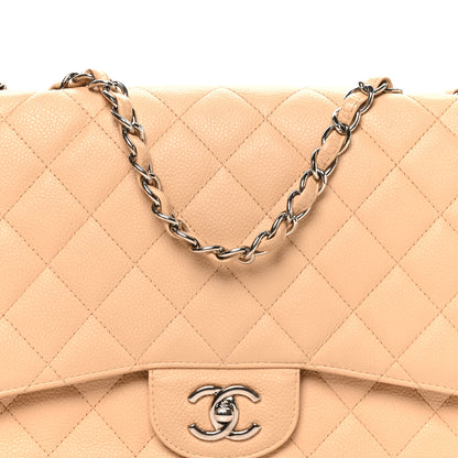 Chanel Caviar Quilted Jumbo Single Flap Beige Clair 8 of 10