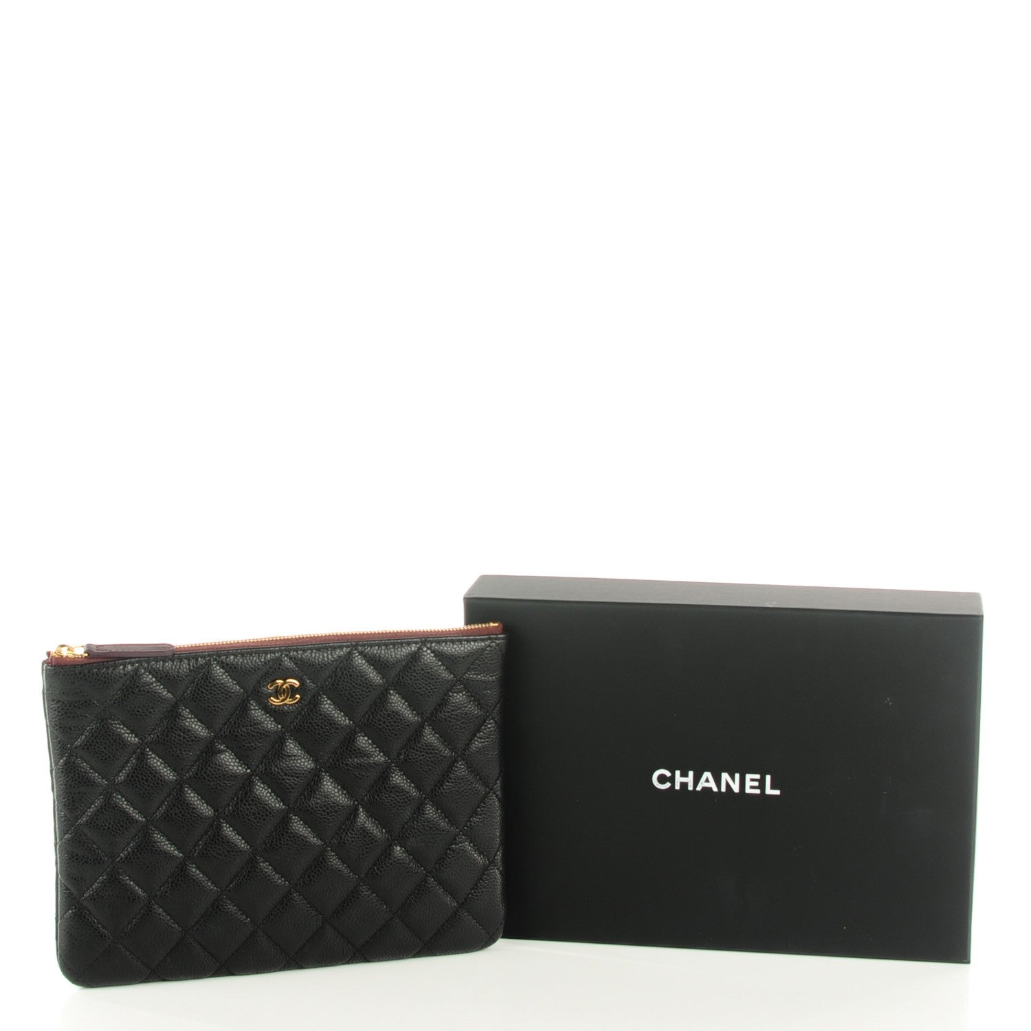 Chanel Caviar Quilted Medium Cosmetic Case Black 5 of 8